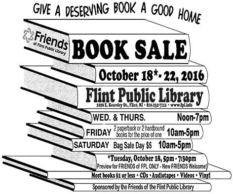 Flint Library: Used Book Sale October 18-22